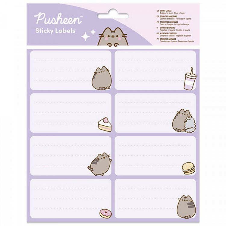 Pusheen Naklejki na zeszyty [Violet] [ELE0331]